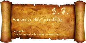 Vaczula Hóvirág névjegykártya